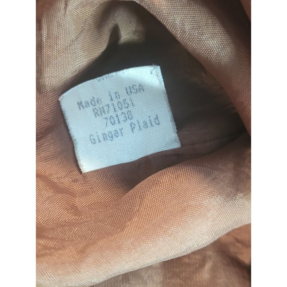 Vintage Windridge Cheryl Nash Blazer Jacket Women Sz S Ginger Plaid Rayon Boho - Picture 8 of 9